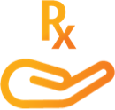Icon of hand with Rx