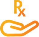 Hand with Rx icon