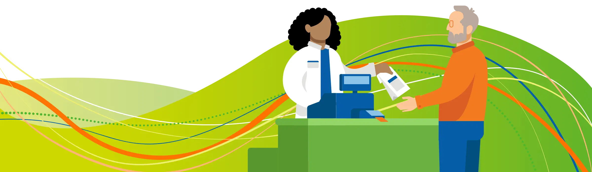 graphic of 2 different hands holding a savings card