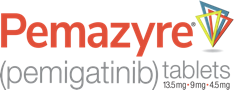 Brand logo linking to Pemazyre HCP homepage.